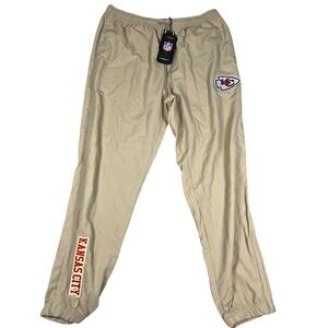 Pro Standard Kansas City Chiefs‎ Womens Track Pants Tan Logo Joggers M NWT